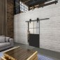 Glasschiebetür BARN-LINE Loft Schwarzlack 24 Blickdicht