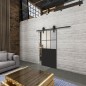 Glasschiebetür BARN-LINE Loft Schwarzlack 28 Blickdicht