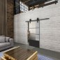 Glasschiebetür BARN-LINE Loft Schwarzlack 32 Blickdicht