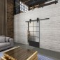 Glasschiebetür BARN-LINE Loft Schwarzlack 34 Blickdicht