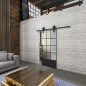 Glasschiebetür BARN-LINE Loft Schwarzlack 37 Blickdicht