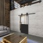 Glasschiebetür BARN-LINE Loft Schwarzlack 26 Auf Klarglas