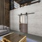 Glasschiebetür BARN-LINE Loft Rosteisen Genietet 24 Blickdicht