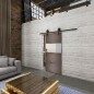 Glasschiebetür BARN-LINE Loft Rosteisen Genietet 26 Blickdicht