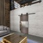 Glasschiebetür BARN-LINE Loft Rosteisen Genietet 27 Blickdicht