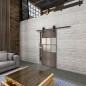 Glasschiebetür BARN-LINE Loft Rosteisen Genietet 31 Blickdicht