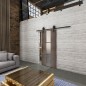 Glasschiebetür BARN-LINE Loft Rosteisen Genietet 36 Blickdicht