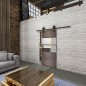 Glasschiebetür BARN-LINE Loft Rosteisen Genietet 25 Auf Klarglas