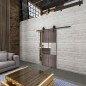 Glasschiebetür BARN-LINE Loft Rosteisen Genietet 30 Auf Klarglas