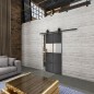 Glasschiebetür BARN-LINE Loft Schwarzeisen Genietet 29 Blickdicht