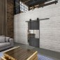 Glasschiebetür BARN-LINE Loft Schwarzeisen Genietet 30 Auf Klarglas