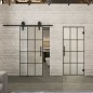 Glasschiebetür BARN-LINE Loft Schwarzlack 10 Blickdicht