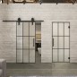 Glasschiebetür BARN-LINE Loft Schwarzlack 11 Blickdicht