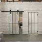 Glasschiebetür BARN-LINE Loft Schwarzlack 12 Blickdicht