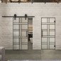 Glasschiebetür BARN-LINE Loft Schwarzlack 13 Blickdicht