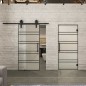 Glasschiebetür BARN-LINE Loft Schwarzlack 16 Blickdicht