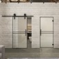 Glasschiebetür BARN-LINE Loft Schwarzlack 18 Blickdicht