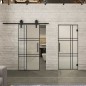 Glasschiebetür BARN-LINE Loft Schwarzlack 20 Blickdicht