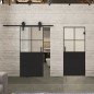 Glasschiebetür BARN-LINE Loft Schwarzlack 24 Blickdicht