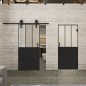 Glasschiebetür BARN-LINE Loft Schwarzlack 30 Blickdicht