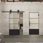 Glasschiebetür BARN-LINE Loft Schwarzlack 32 Blickdicht