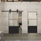 Glasschiebetür BARN-LINE Loft Schwarzlack 33 Blickdicht