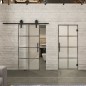 Glasschiebetür BARN-LINE Loft Rosteisen Genietet 06 Blickdicht