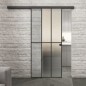 Glasschiebetür BLACK-LINE Loft Schwarzlack 12 Blickdicht