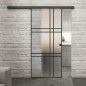 Glasschiebetür BLACK-LINE Loft Schwarzlack 20 Blickdicht