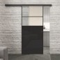 Glasschiebetür BLACK-LINE Loft Schwarzlack 22 Blickdicht
