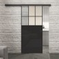 Glasschiebetür BLACK-LINE Loft Schwarzlack 27 Blickdicht