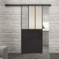 Glasschiebetür BLACK-LINE Loft Schwarzlack 30 Blickdicht