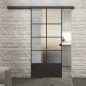 Glasschiebetür BLACK-LINE Loft Schwarzlack 34 Blickdicht