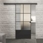Glasschiebetür BLACK-LINE Loft Schwarzlack 35 Blickdicht