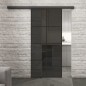 Glasschiebetür BLACK-LINE Loft Schwarzlack 06 Auf Grauglas