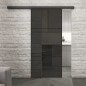 Glasschiebetür BLACK-LINE Loft Schwarzlack 17 Auf Grauglas Glasschiebetür BLACK-LINE Loft Schwarzlack 17 Auf Grauglas