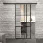 Glasschiebetür BLACK-LINE Loft Schwarzlack 20 Auf Klarglas