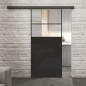 Glasschiebetür BLACK-LINE Loft Schwarzlack 22 Auf Klarglas