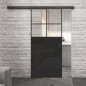 Glasschiebetür BLACK-LINE Loft Schwarzlack 23 Auf Klarglas