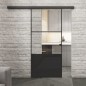 Glasschiebetür BLACK-LINE Loft Schwarzlack 33 Auf Klarglas