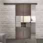 Glasschiebetür BLACK-LINE Loft Rosteisen Genietet 30 Auf Klarglas