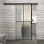 Glasschiebetür BLACK-LINE Loft Schwarzeisen Genietet 08 Blickdicht