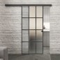 Glasschiebetür BLACK-LINE Loft Schwarzeisen Genietet 10 Blickdicht