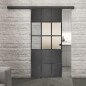 Glasschiebetür BLACK-LINE Loft Schwarzeisen Genietet 31 Blickdicht