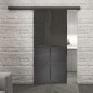 Glasschiebetür BLACK-LINE Loft Schwarzeisen Genietet 20 Auf Grauglas