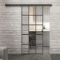 Glasschiebetür BLACK-LINE Loft Schwarzeisen Genietet 09 Auf Klarglas