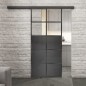 Glasschiebetür BLACK-LINE Loft Schwarzeisen Genietet 17 Auf Klarglas