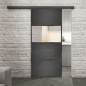 Glasschiebetür BLACK-LINE Loft Schwarzeisen Genietet 26 Auf Klarglas