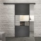 Glasschiebetür BLACK-LINE Loft Schwarzeisen Genietet 27 Auf Klarglas