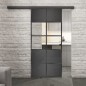 Glasschiebetür BLACK-LINE Loft Schwarzeisen Genietet 28 Auf Klarglas